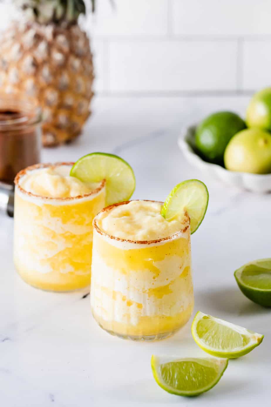 Pineapple Frozen Margarita Recipe - The Happier Homemaker