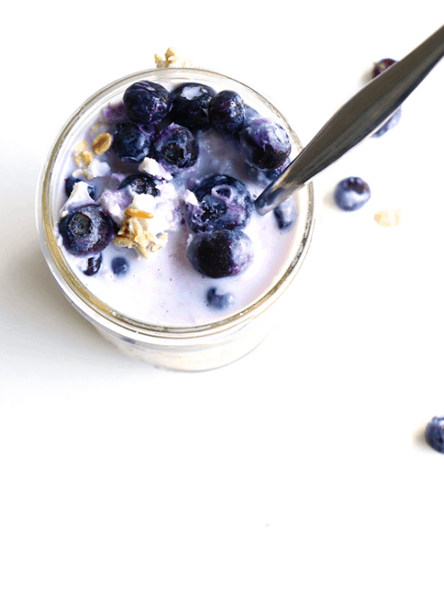 Blueberry Overnight Oats (Vegan, gluten-free, & perfect for meal prep)