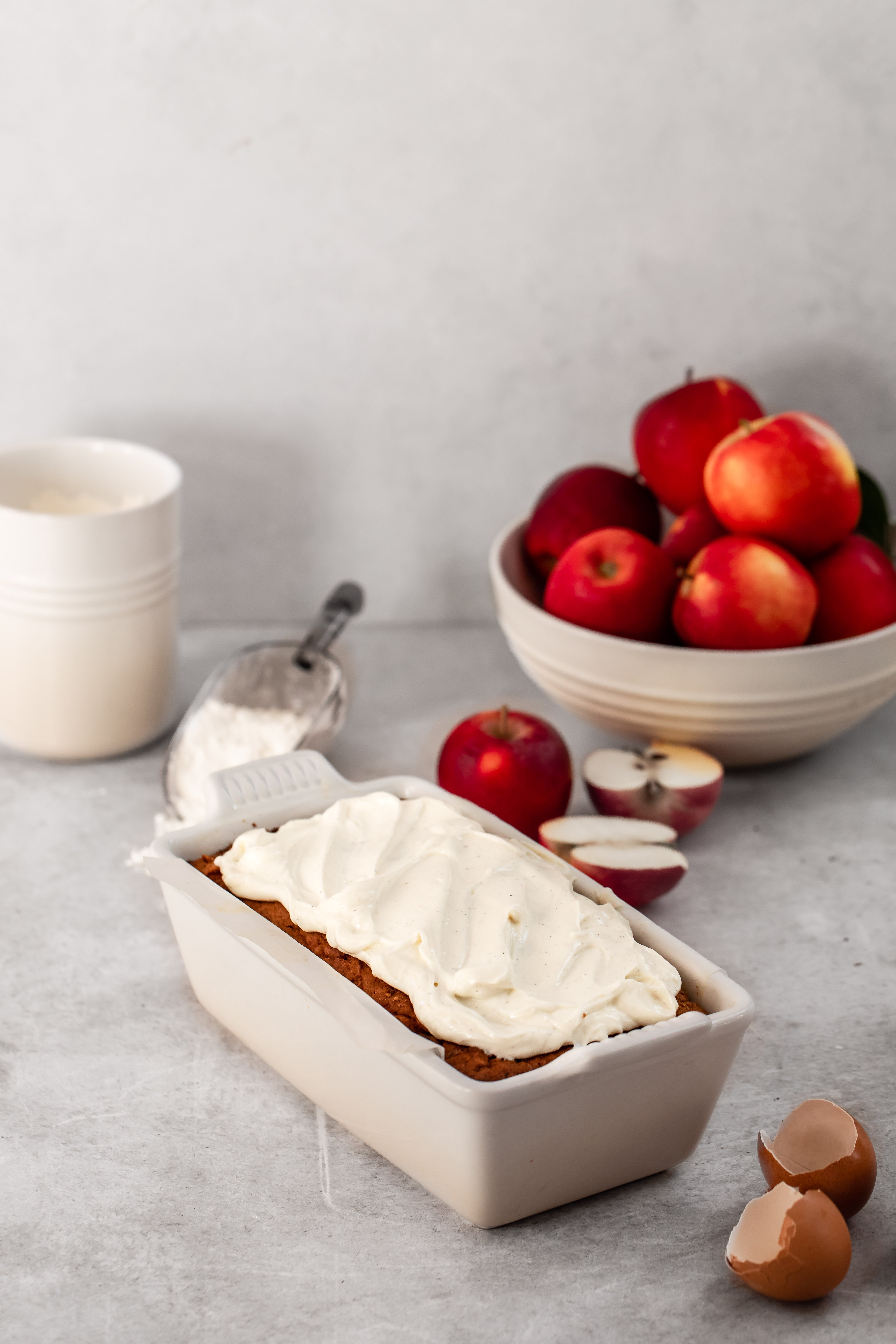 Carrot & Apple Loaf with Cream Cheese Frosting