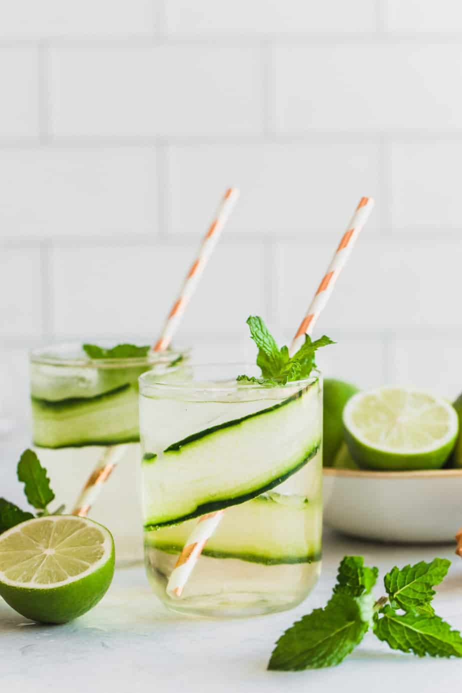 Cucumber Basil Gin and Tonic - Host The Toast