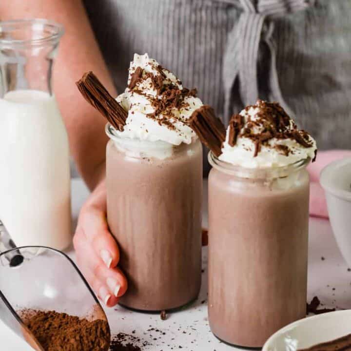 Homemade Chocolate Brownie Milkshake