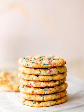 vegan funfetti cookie stack