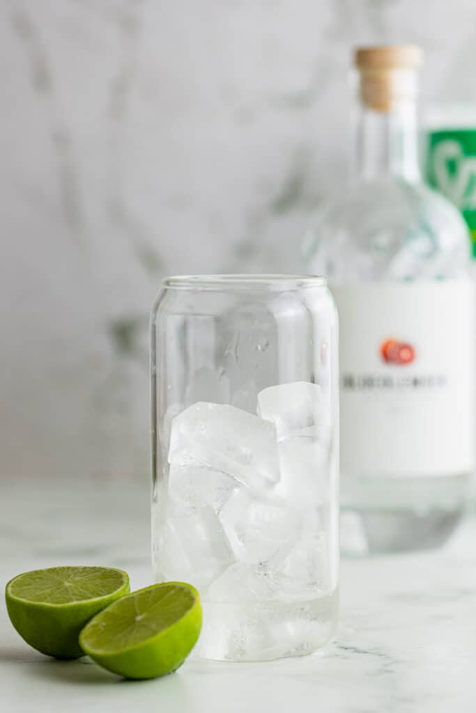 gin in glass